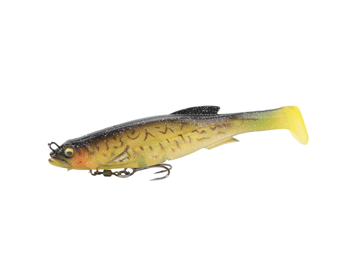Soft Bait T-tail Fish With Swivel Double Ring Treble Hook And Magnet, 12.5cm/21g Soft Lure For Sea Boat Fishing Blackback Yellowtail
