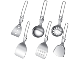Conjunto De Utensílios De Cozinha Para Camping, Utensílios Para Fritar E Cozinhar Em Fogo Brando.