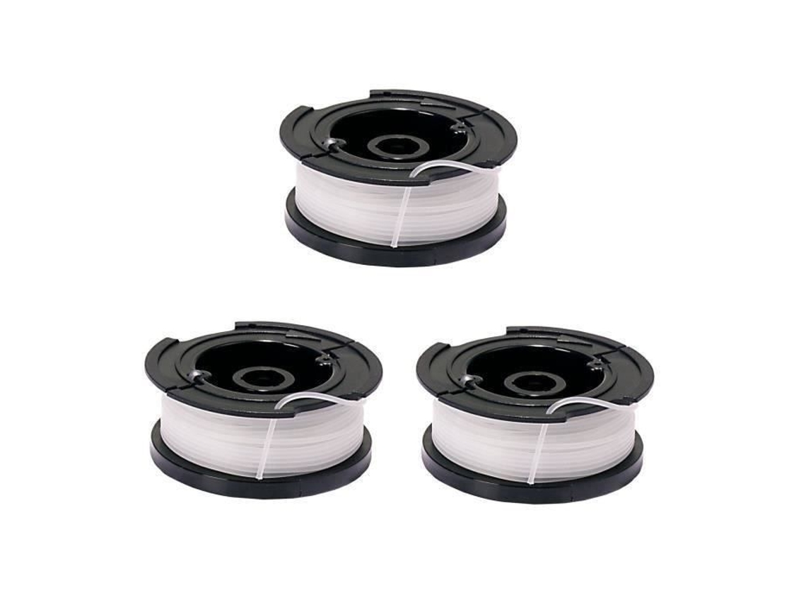 AF00949-BLACKDECKER Conjunto de 3 carretéis de reposição para aparadores de cordas - A6485-XJ - Linha de nylon 3 x 10 m - Linha 15 mm YWEI