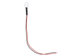 20 Peças de Diodos Emissores de Luz 12v Pré cabos com Cabo de 20cm, 10mm Branco Constrastado Led Esfera Transparente S/MARCA
