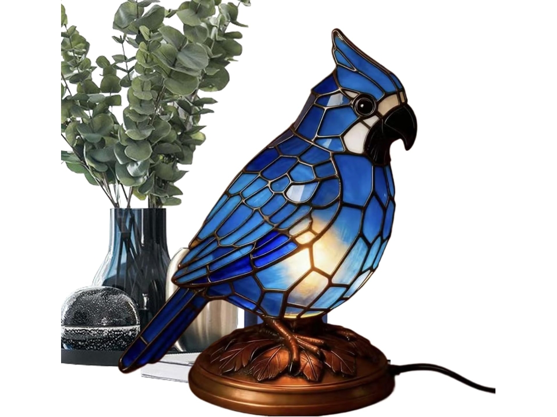 Luminária Retrô Em Led Com Escultura De Pássaro Ornamental