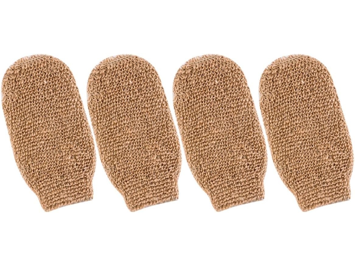 Luvas Rich Foam Scrubs, 4 Unidades, Linho, Sabonete Líquido para O Corpo
