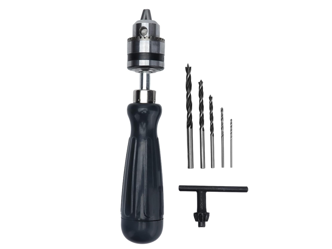 Conjunto De Broca Manual Em Aço Carbono, Furadeira Pequena Com