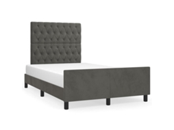 Bed Frame With Headboard, Bed Frames With Headboards Vidaxl Cinzeto Veludo (120 X 190 Cm)