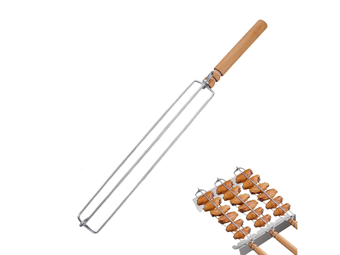 Conjunto De Espetos Para Churrasco Em Aço Inox - Espetos Reutilizáveis Com Acessórios Para Grelhados Exterior