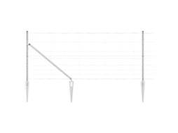 Conjunto 1 Poste De Cerca Externo Vidaxl Prateado Aço (25 X 1 M)