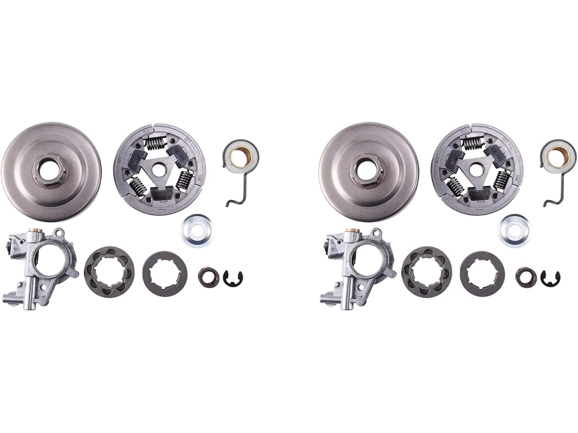 2 Pinhão de Tambor de Embreagem 8t 7 de 3/8 Polegadas para Motosserra com Engrenagem Helicoidal SFUSHOS