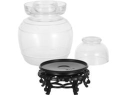 Frasco De Fermentação Vidro Toyandona 1, 5l, Fácil De Monitorar, Com Tampa Hermética E Suporte Em Abs, Mínimo Resíduo