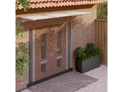 Vidaxl Toldo Para Porta 297,5x90cm Policarbonato Cinzento/transparente
