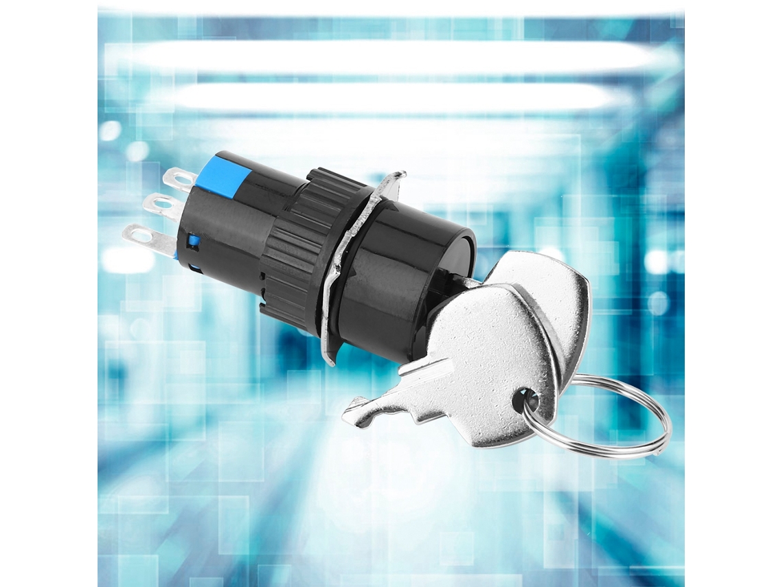Laxiscreed Interruptor Rotativo De 2/3 Posições Com Travamento Para Painel, Compatível Com Ac 250v/3a E Dc 30v/5a