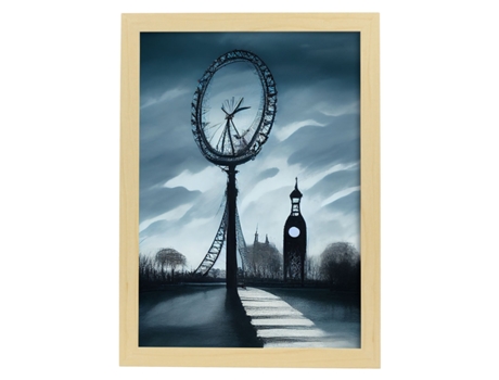 NACNIC London Lamin Eye Sociable No Estilo De T Burton Ilustrações De Monumentos Cidades Países Inspirados Na Arte Gótica Design A4 Madeira De Madeira