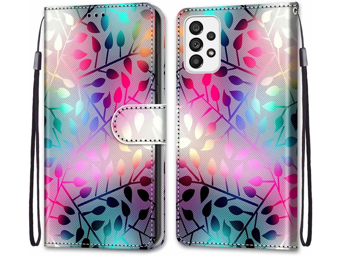 Capa Protetora Design para Samsung Galaxy A73 5G HONGWE. com Porta-Cartões Multicor