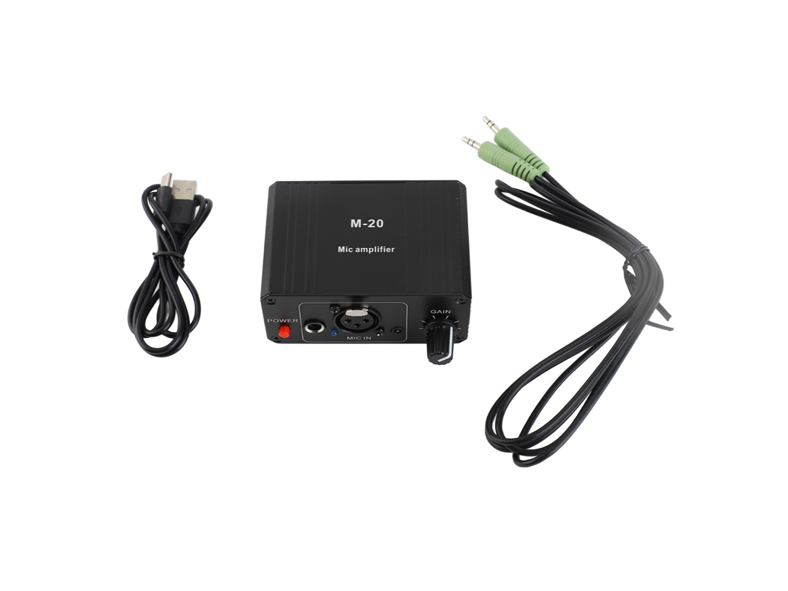 Pré-amplificador de microfone com phantom power 48V | EOOCOO