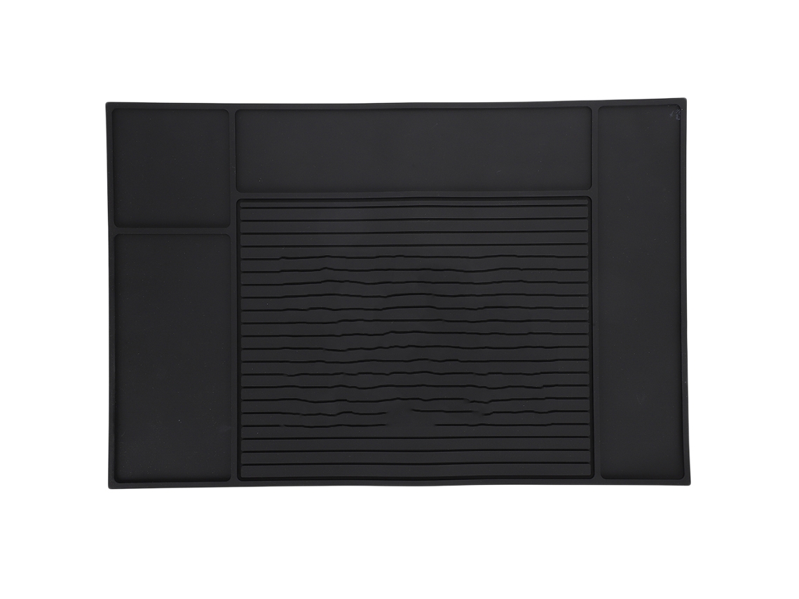 Tapete antiderrapante para ferramentas de cabeleireiro 2026, 30x45cm, em PU nanométrico com compartimentos para armazenamento em salões de beleza.