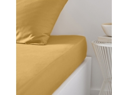 Lençol Inferior MEVAK LIVING Amarelo (Algodão - 160x200 cm)