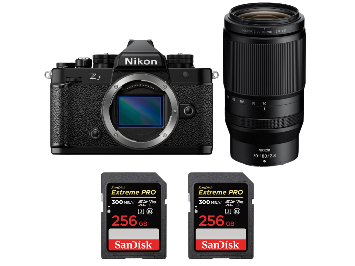 Zf + 70 180mm F/2.8 + 2 Sandisk 256gb Uhs ii 300mb/s + Ebook “20 Dicas para Fotos Que Impressionam” NIKON