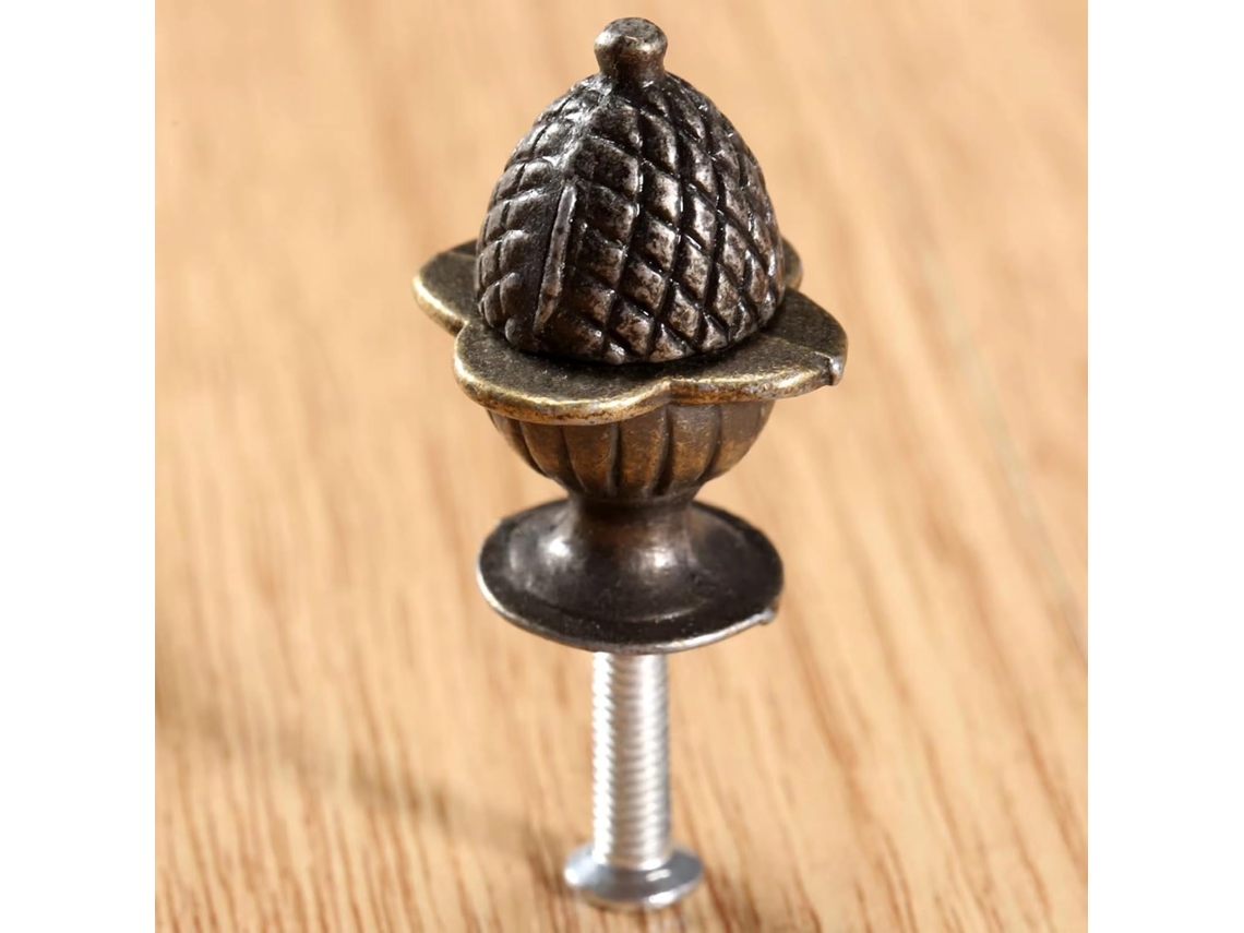 Puxador De Ferro Com Parafuso 30 * 23mm, Acabamento Em Bronze Antigo, Com Furo Único, Para Gavetas, Armários, Cômodas E