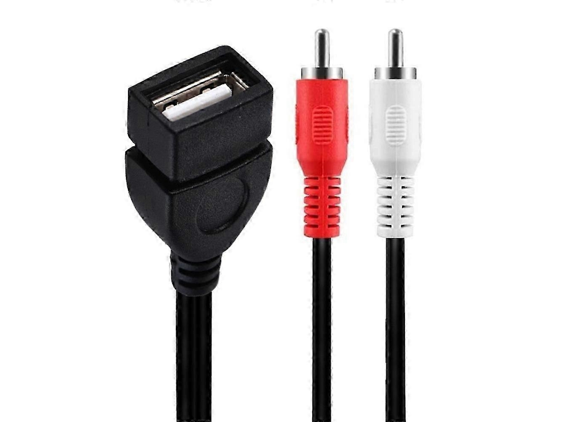 Cabo Conversor De Áudio E Vídeo Junsunmay De 0,2 M, Usb 2.0 Fêmea Para 2 Rca Macho, Para Filmadoras. Aquaforge