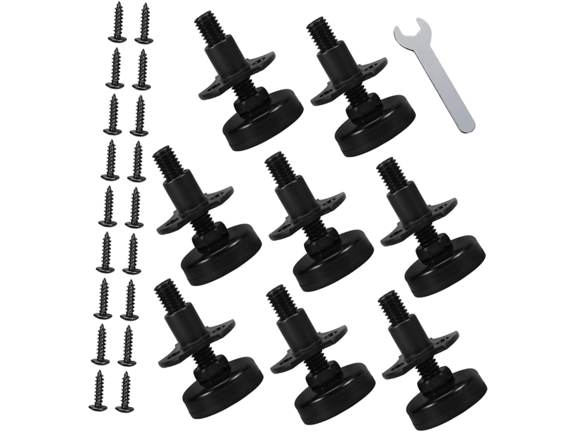 Kit Com 8-niveladores De Móveis Ajustáveis E Resistentes Para Mesas, Cadeiras, Armários E Sofás