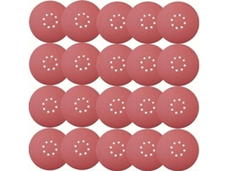 30 Peças De Lixa, Lixa De Papel, Diâmetro Da Lixa 225 Mm, Tamanho Do Grão 5x Pp40/60/100/120/180/240, 8 Furos Em Lixa Vermelha Slowmoose