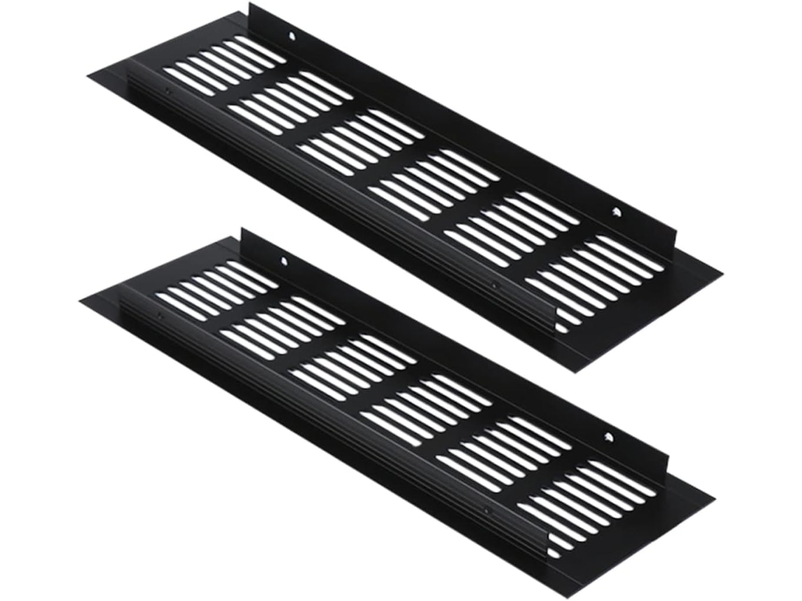 Grelhas De Ventilação Retangulares 80x250mm, Conjunto De 2, Em Liga De Alumínio.