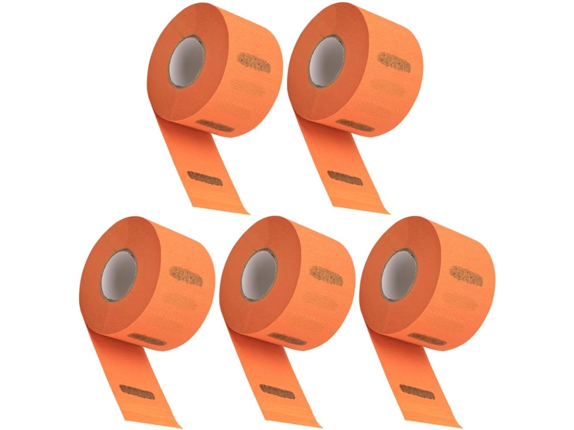 Faixas Adesivas Para Pescoço Com Bordas Seguras, 5 Rolos Descartáveis Para Corte De Cabelo.