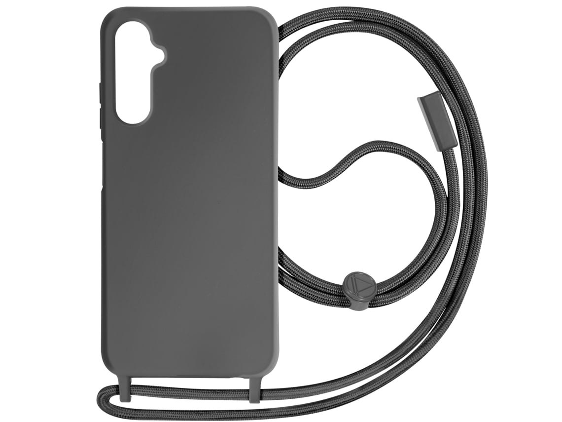 Capa Com Cordão Bracelete Semirígido Para Samsung Galaxy A05 S Ushion Acrílico Preto