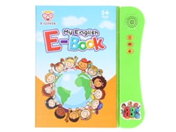 Mali livro Sonoro Abc Educativo Brinquedo Interativo Aprendizagem Inglês 3+ Anos Verde