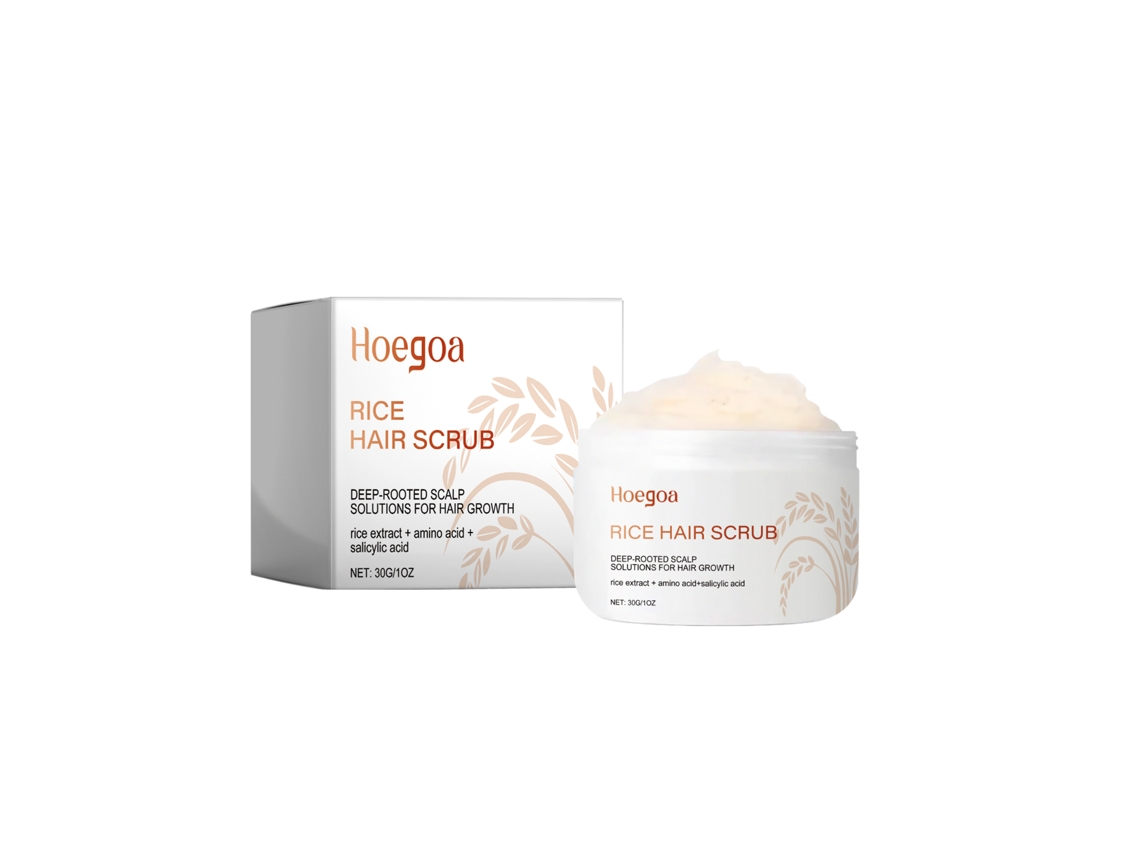 Exfoliante de Arroz para Cabelo e Couro Cabeludo