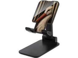 Suporte Dobrável E Ajustável Para Celular, Ideal Para Escritório, Com Design De Cegonha Branca Atrás Da Cortina