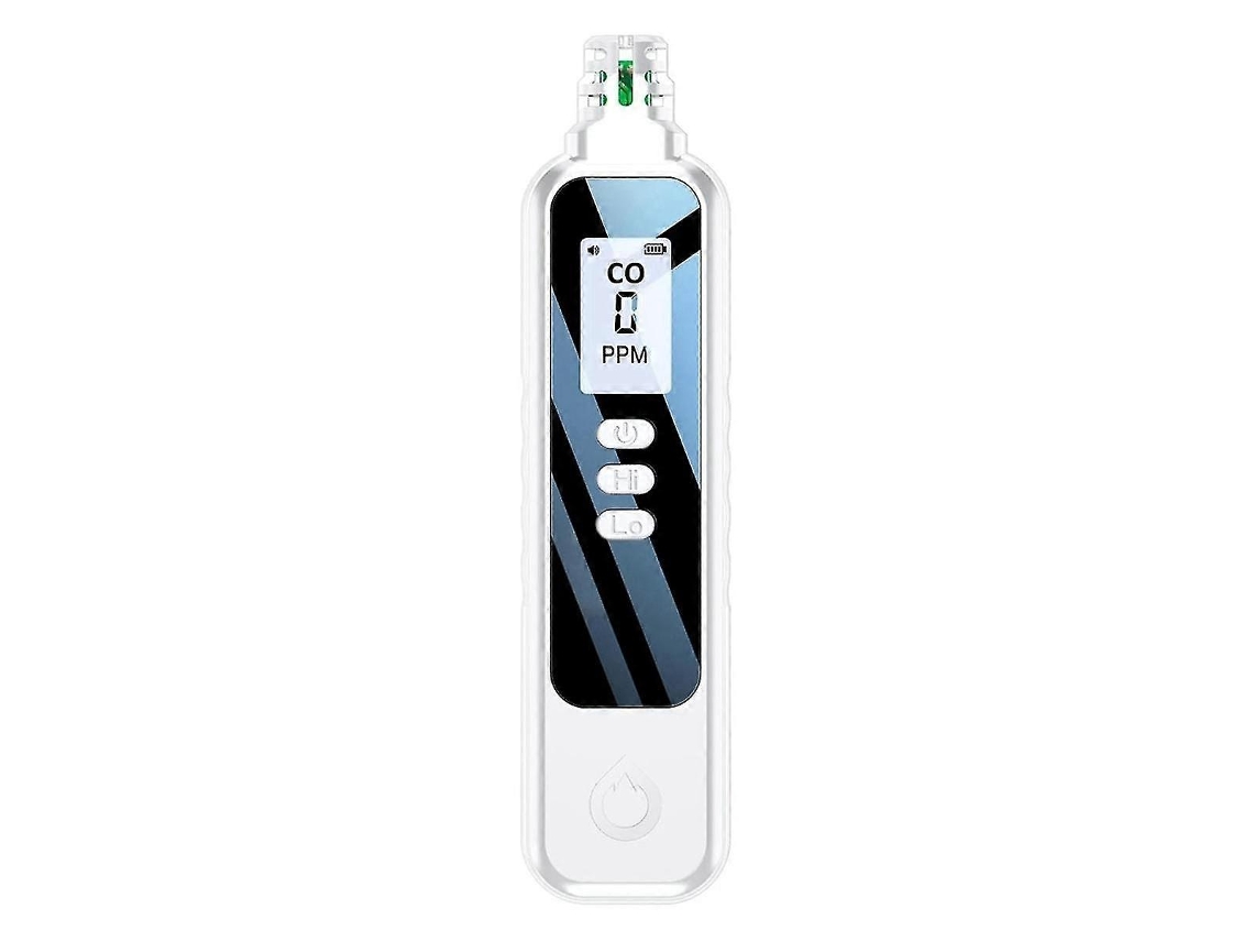 Lurelia Detector De Monóxido De Carbono, Com Visor Lcd, Alarme Sonoro, 2 Pilhas Aaa, Para Viagem, Branco