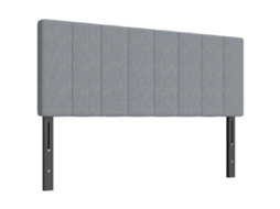 Cabeceira Ajustável 3 Alturas Pés Metal Linho Cinza 160cm