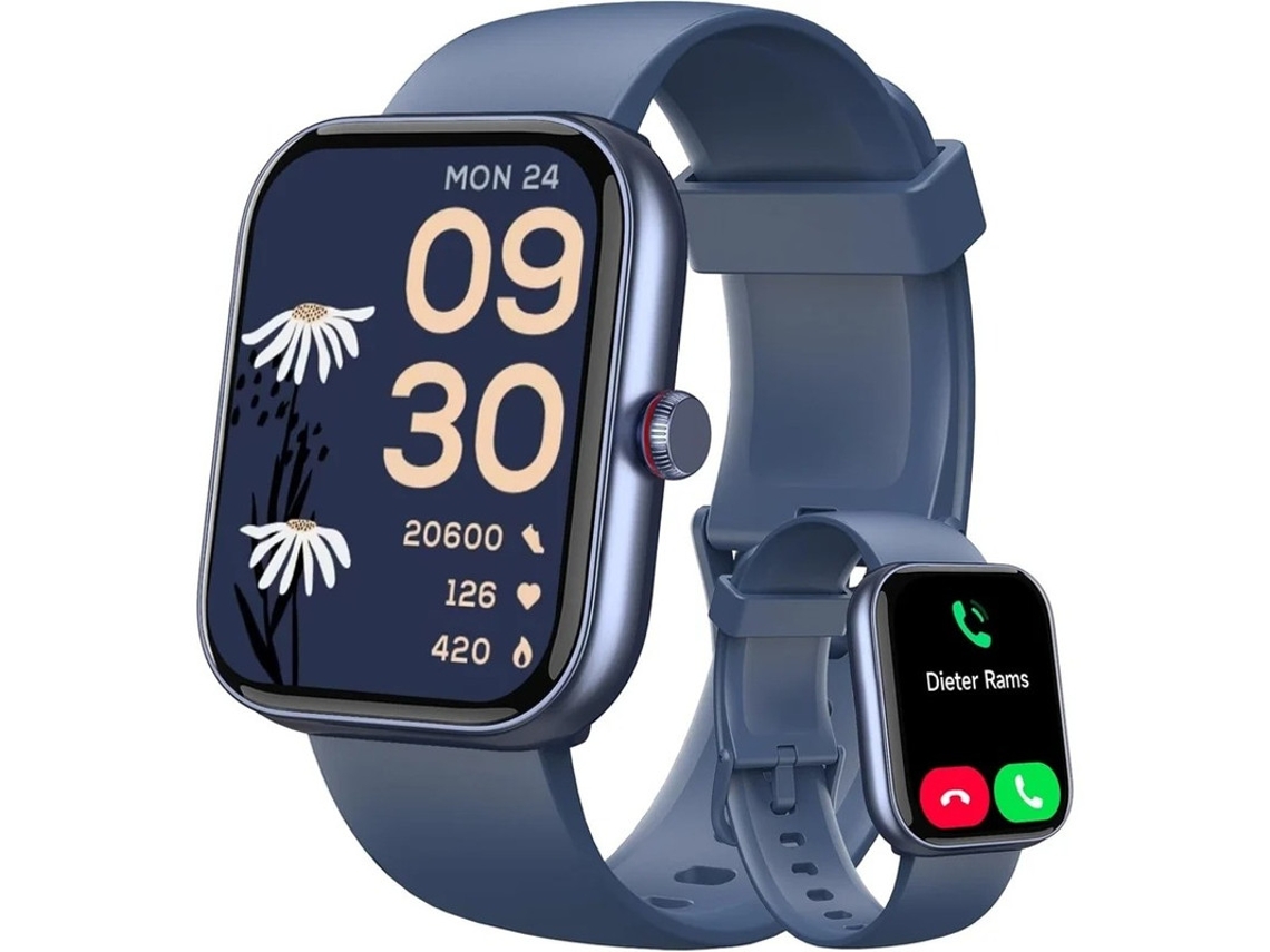 Smartwatch com Alexa integrada, tela HD de 1,91", à prova d'água IP68, monitor cardíaco esportivo de 100 mAh, compatível com chamadas e chamadas de voz. Bestvite