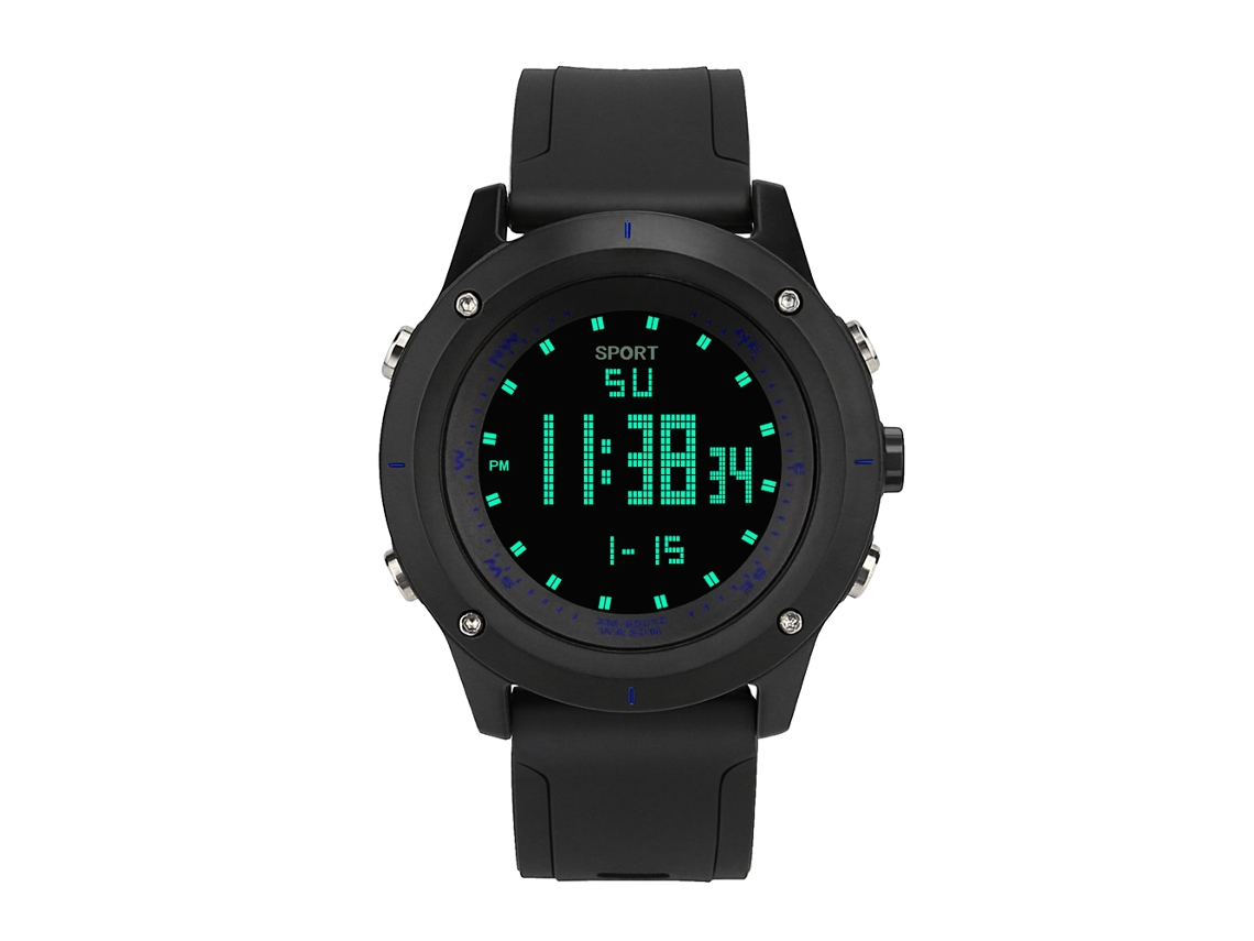 Relógio de pulso masculino eletrônico de silicone para negócios DZB22 azul