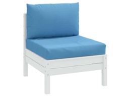 Vidaxl Almofadões De Paletes 2 Pcs Mesclado Tecido Azul