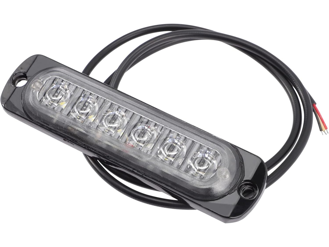 Farol Estroboscópico De Led 18w, 12v 24v, Em Liga De Alumínio Preta, Com Alta Condutividade Térmica E Dissipação De