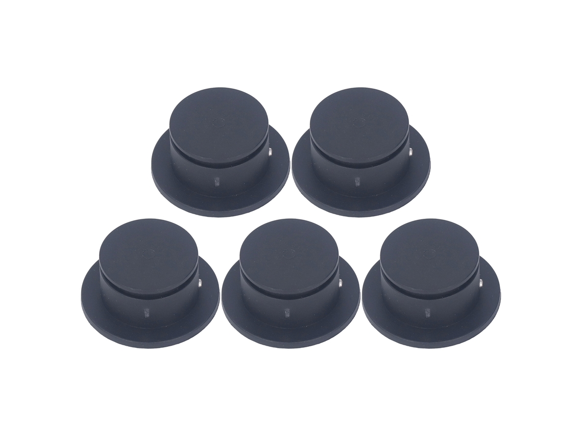 5pcs Plug De Corda Para Prancha De Surf Plug Redondo De Plástico Para Prancha Longboard Preto
