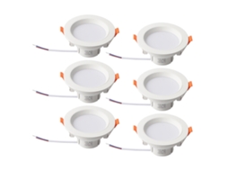 2026 foco de Techo Led 9w 6000k com Sensor de Radar Inteligente 90 265v para Passagem, Varanda, Escadas 6 Peças