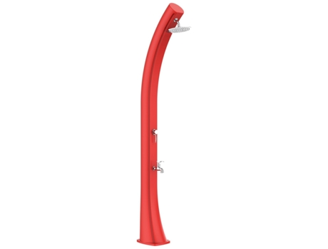 Chuveiro solar para exterior Starmatrix Rioxxl Ss0935xxl Vermelho Curvo em polietileno h 226 cm 40 l Vermelho. Chuveiro solar vermelho para exterior.