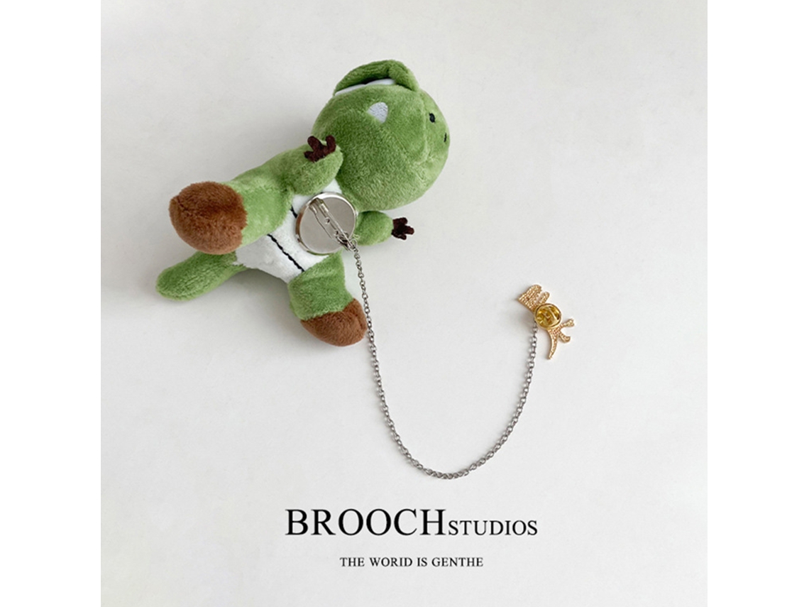 Boneca De Pelúcia Com Broche Design Rugido Dragão Decoração Cadeia