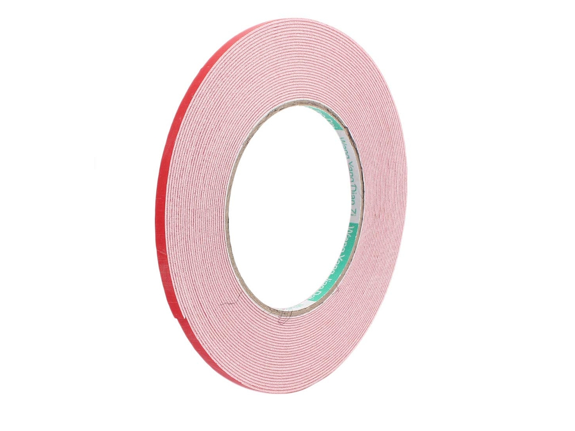 Fita Adesiva Dupla Face de Espuma À Prova de Choque, 10 M, 5 Mm X 1 Mm, Vermelha e Branca CHABERLU