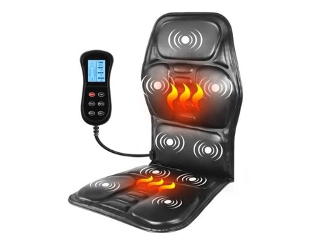 Coussin De Massagem Elétrico Para As Costas Assento Vibrante Aquecido Relaxante Lombar Controle Remoto Para Casa Carro Escritório