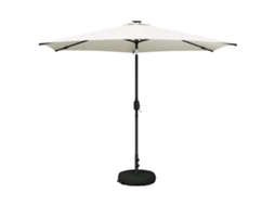 Vidaxl Guarda-sol De Jardim Com Luzes Led 300 X 300 Cm Poliéster Creme