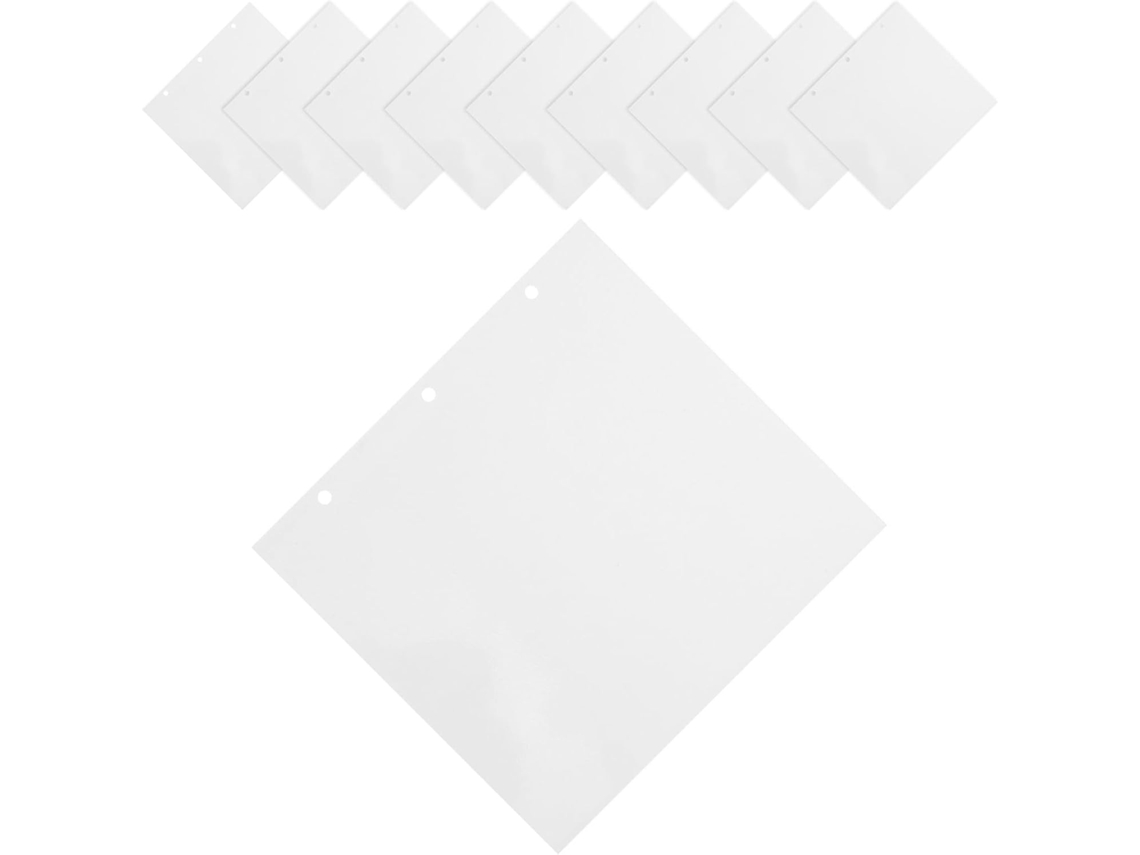 Besportble 10 Folhas Autocolantes Para Álbum De Fotos 15x15 Cm Páginas Perfuradas 3 Peças Em Pvc Transparente