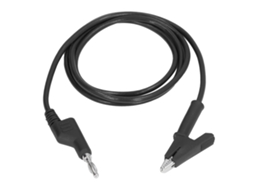Fios de Teste com Clip de Crocodilo e Plugue Banana 4mm Flexível Latão Silicone para Testes Elétricos J.70035 1 Preto