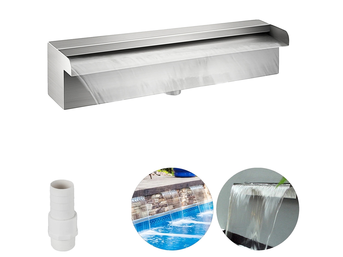 Fonte De Cachoeira, Aço Inoxidável Durável, Instalação Diy Fácil, Prata