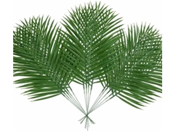 Pacote com 14 Folhas Artificiais em Formato de Palmeira Tropical BRILVIBERA