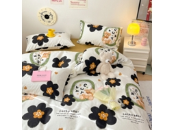 Conjunto de Capas de Edredão LUUCOZK Multicor - 4pcs