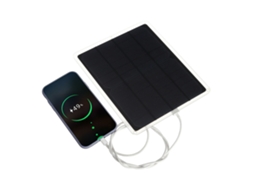 Painel solar monocristalino de 20W, 5V, com USB e Type C, para camping, trekking, viagens