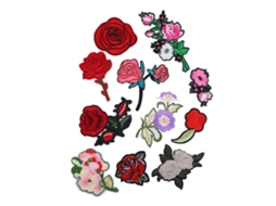 VYLARA 11 lindos patches florais bordados para costurar e passar em bolsas, roupas e artesanato.